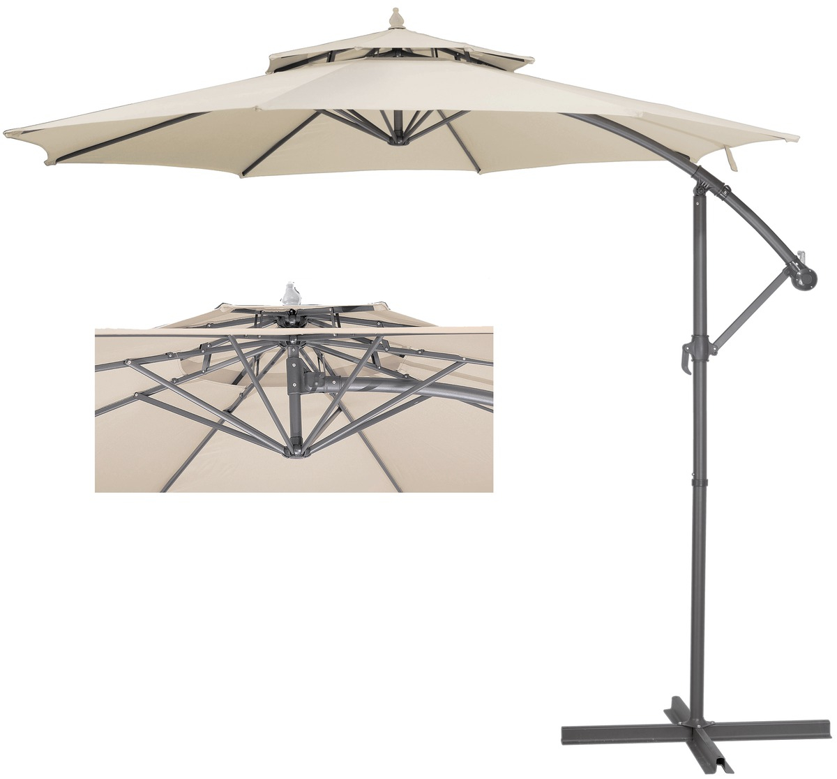 Parasols, pieds de parasol et accessoires