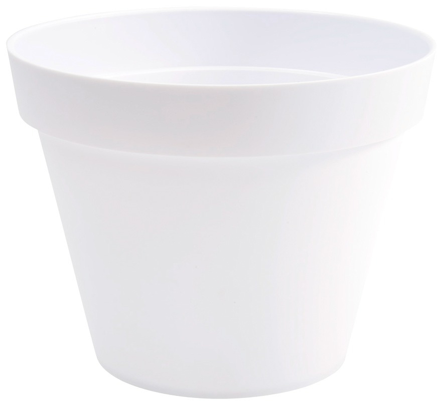 Bacs à fleurs plastiques et soucoupes